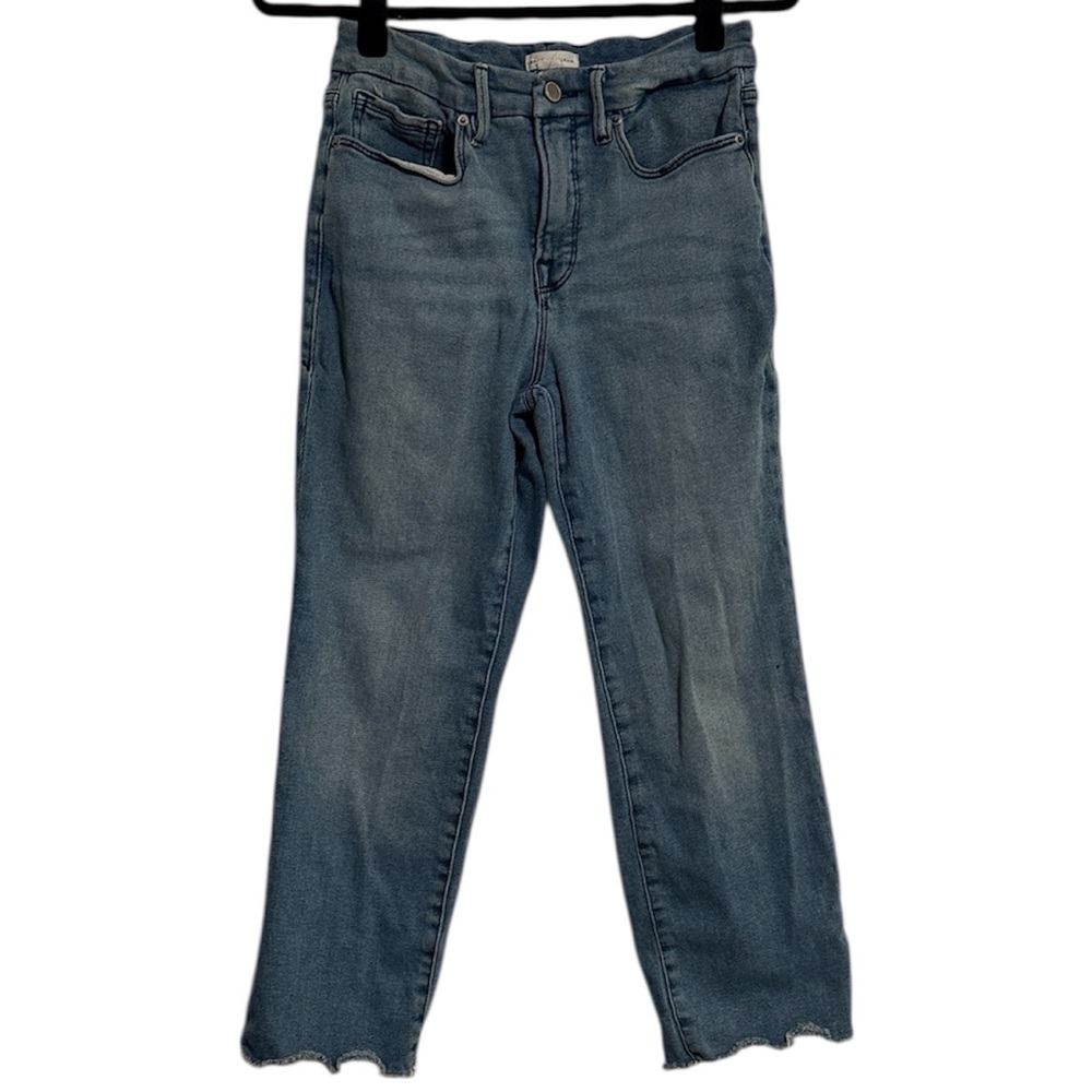 Good American Good Petite Straight Leg Jeans